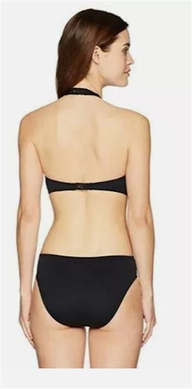 NWT Kenneth Cole S REACTION Caviar Solids Black Blue 1PC Swimsuit 123564