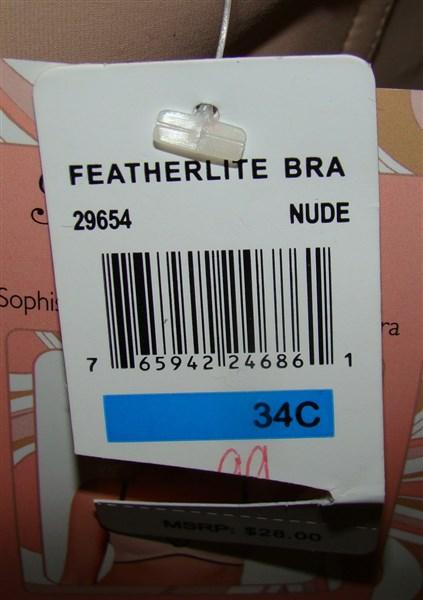 NWTD Fashion Forms 34C Feather Lite Push Up Bra 29654 Beige 123575