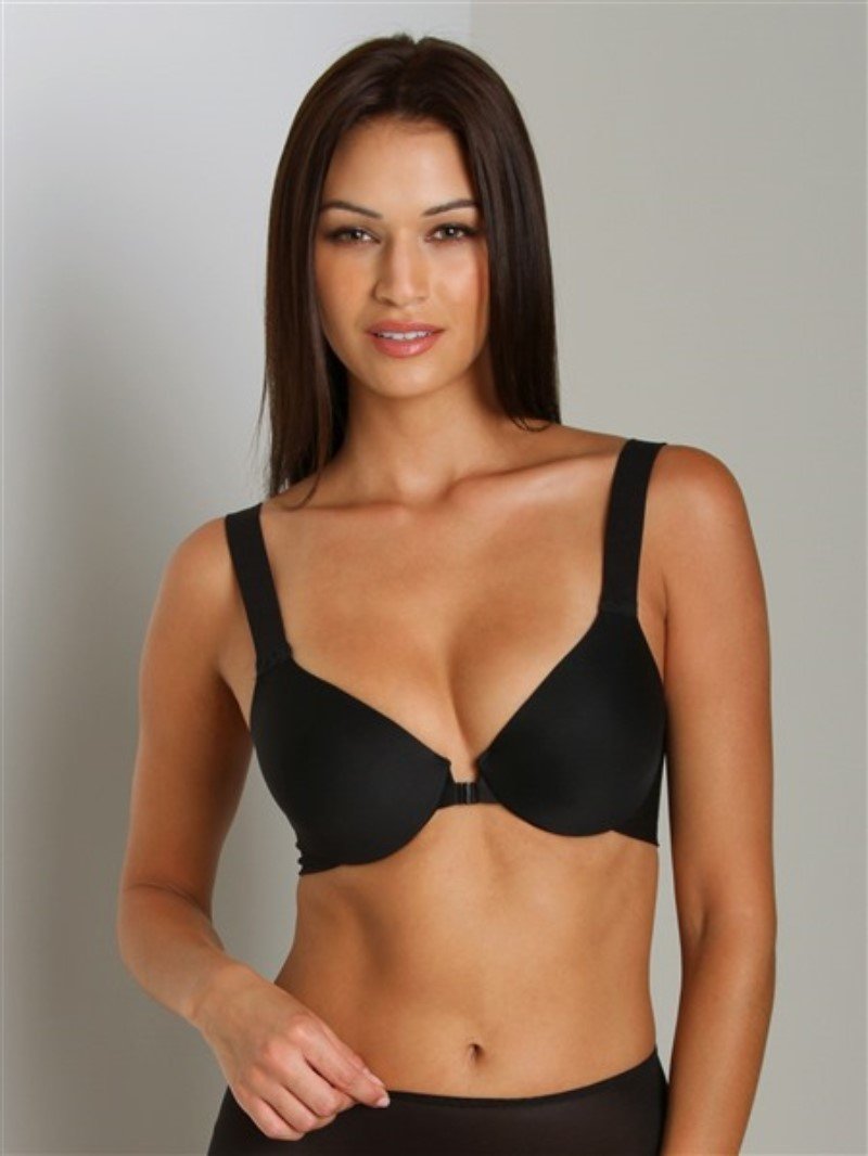 NWTD SPANX Bra-llelujah 32DD Front Closure Full Coverage Bra 216 Black 123578