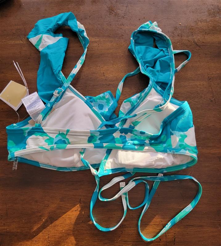 NWT Michael Kors S Ruffle Wrap Bikini Top Spring Time Floral 123608