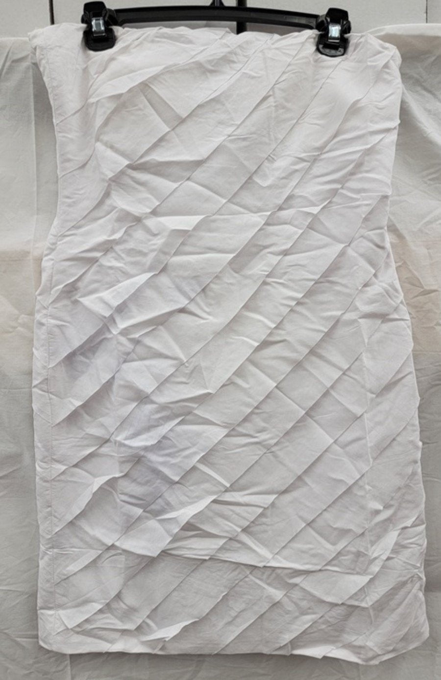 NWT Lucy & Co L Strapless Bandage Ruffle Club Mini Dress White 123637