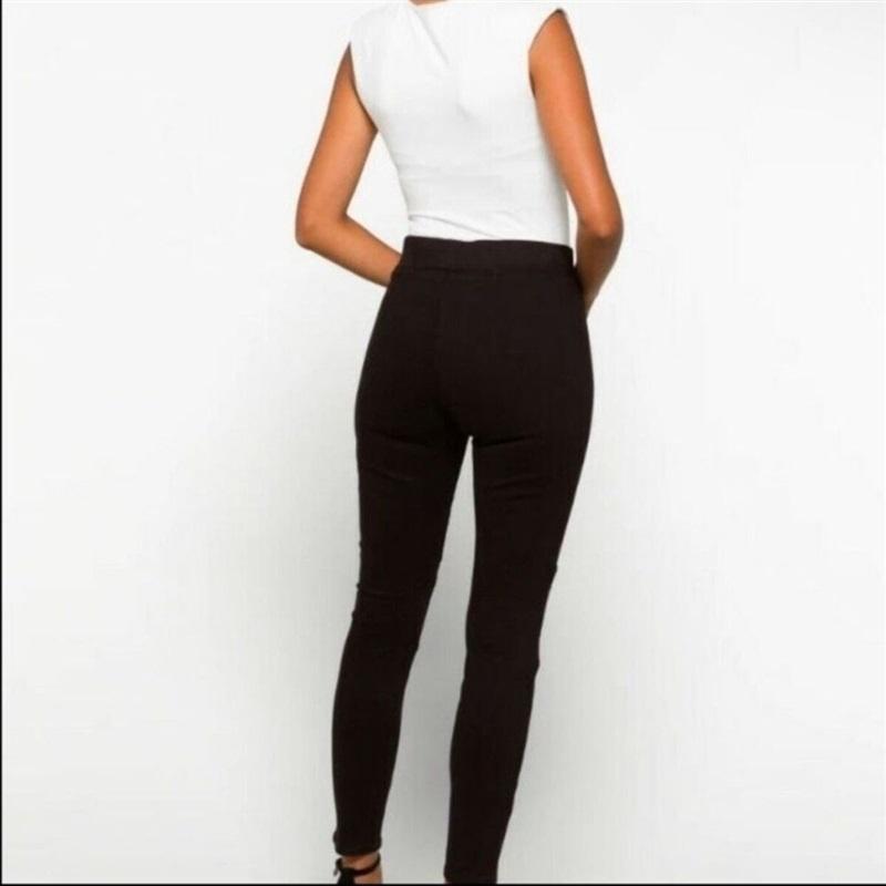 NWT Pistola L Rhia Moto High Rise Jeggings Jeans Black 123640