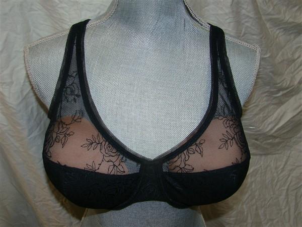 NWT Wacoal 40DD My Obsession Underwire Bra 855245 Black #123652