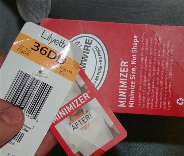 NWT Lilyette 34DD Ivory Keyhole Underwire Minimizer 0904 123654