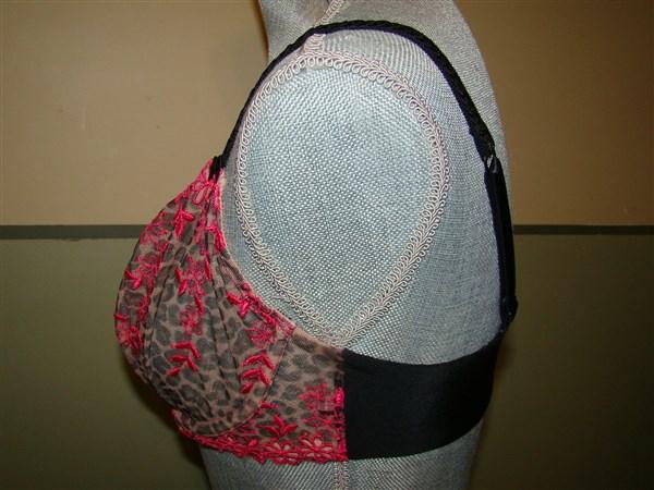 NWT Felina 36D Rebecca Pink Floral Cheetah 110682 Unpadded Balconette Bra 123657