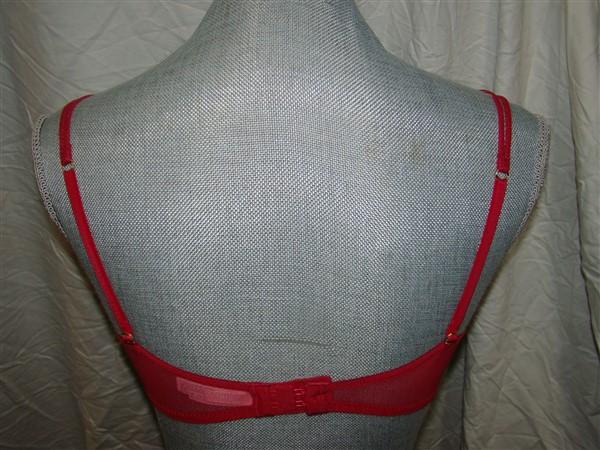 NWT OnGossamer 32D Twilight Demi Bra G3105 Garnet Red Glitter 123659