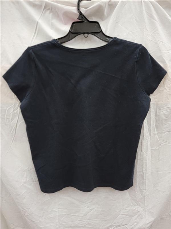 NWOT Eileen Fisher PM Black Crew Neck Short Sleeve Tee Shirt 123667