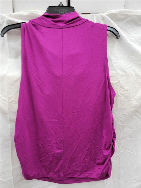 NWOT Michael Stars L Anita Waterfall turtleneck top Fuchsia 123678