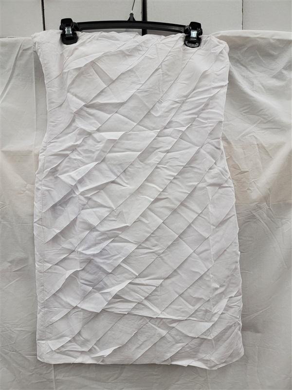 NWOT Lucy & Co L Strapless Bandage Ruffle Club Mini Dress Ivory 123683