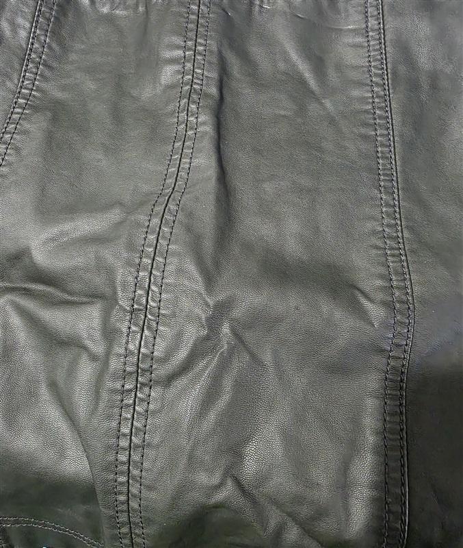 NWOT Free People 0 Faux Leather Mini Skirt Black 123685