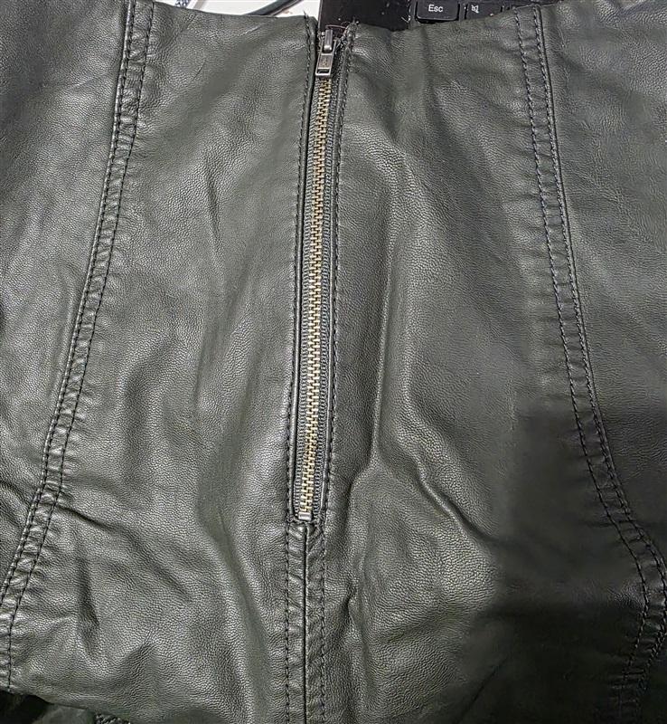 NWOT Free People 0 Faux Leather Mini Skirt Black 123685
