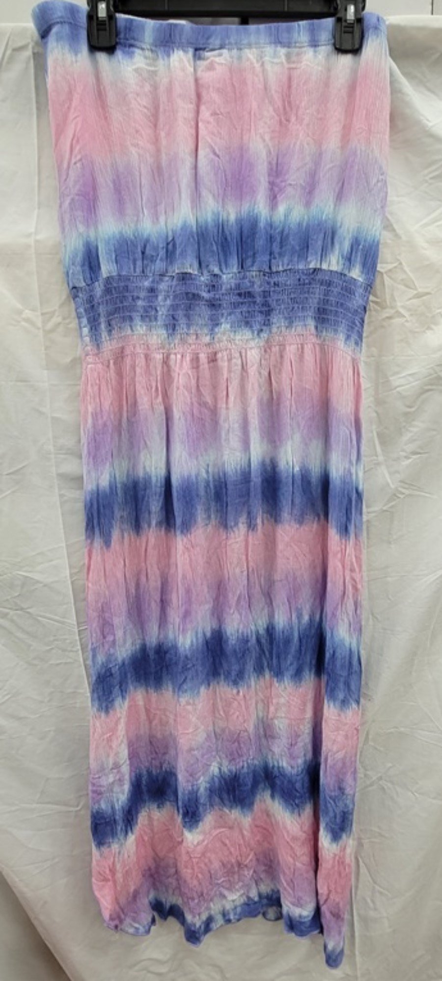 NWT Becca L Free Bird Strapless Tie Dye Swim Cover Up Midi Dress 123689