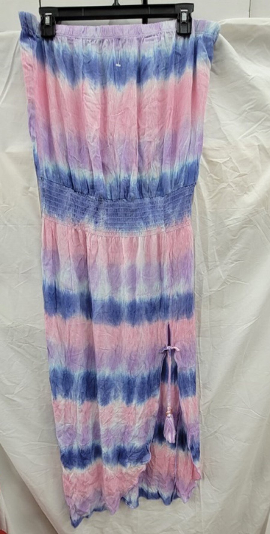 NWT Becca L Free Bird Strapless Tie Dye Swim Cover Up Midi Dress 123689