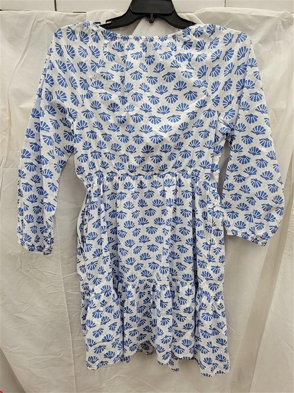 NWOTD J Crew 8 Blue White Seashell Dress 123699