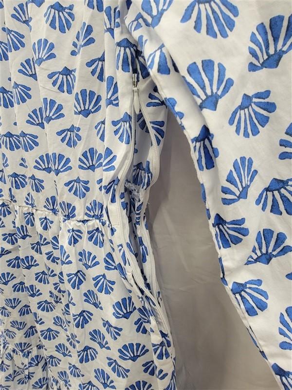 NWOTD J Crew 8 Blue White Seashell Dress 123699