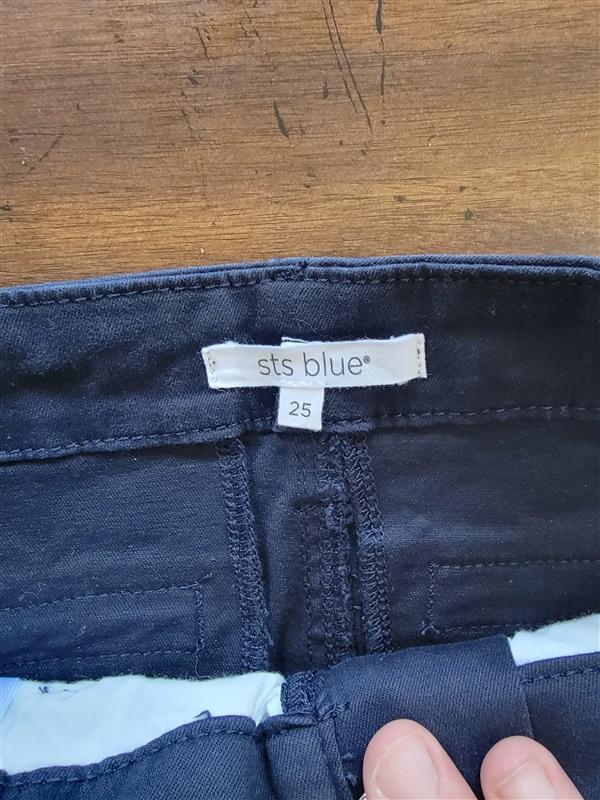 NWT sts Blue 25 Gigi Crop Trouser 9" Mid Rise Blue 123704