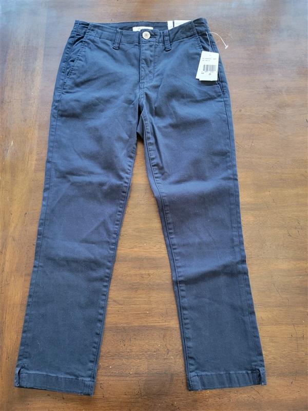 NWT sts Blue 25 Gigi Crop Trouser 9" Mid Rise Blue 123704