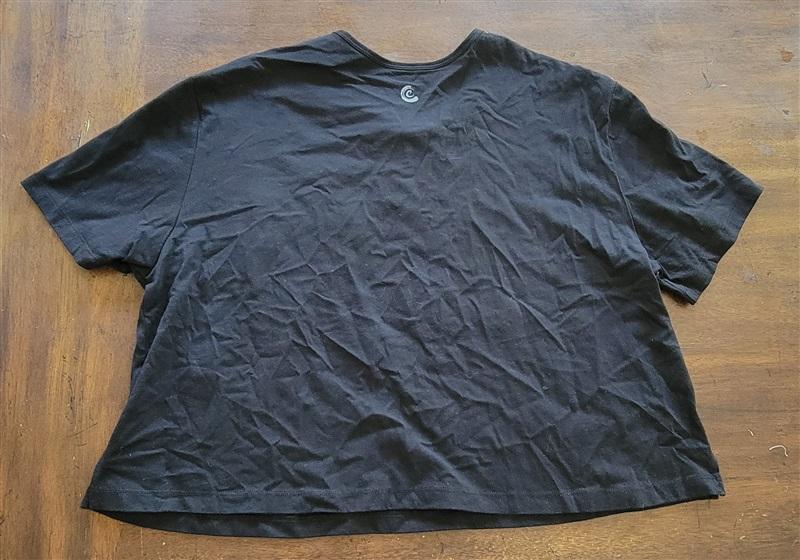 NWT Calme L Boxy Pocket T Shirt Black 123721
