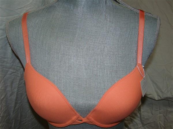 NWT OnGossamer 32D Gossamer Mesh Bump It Up! Push Up Bra 3201 Orange 123726
