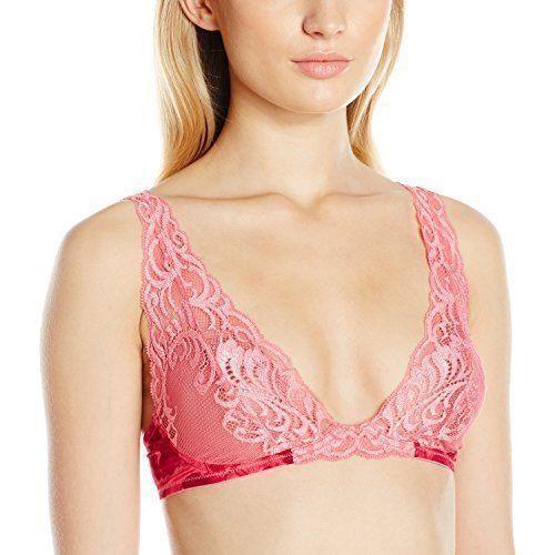 NWT Natori 32C/D Feathers Wireless Convertible Bra 739023 Hot Pink 123730