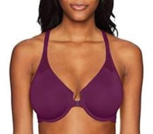 NWT Body by Wacoal T-Back 32DD Bra 65124 Plum Purple Cotton 123742
