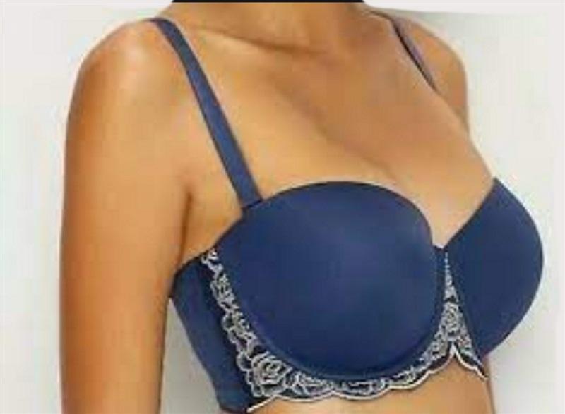 NWOTD Maidenform 36D Push-Up Balconette Underwire Strapless 9905 Blue 123745