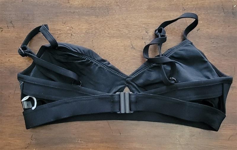 NWOT Seafolly 10 USA Bikini Top Cut Out Black 123751