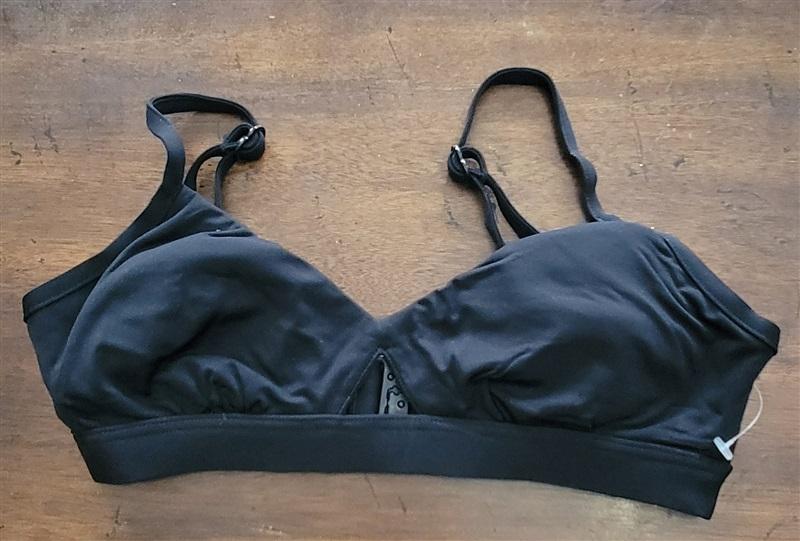 NWOT Seafolly 10 USA Bikini Top Cut Out Black 123751