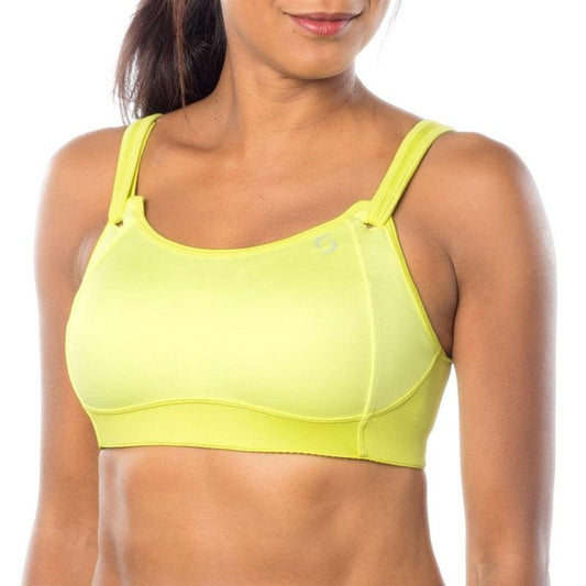 NWT Brooks 30B Fiona Moving Comfort Neon Celery Green Sports Bra 123761