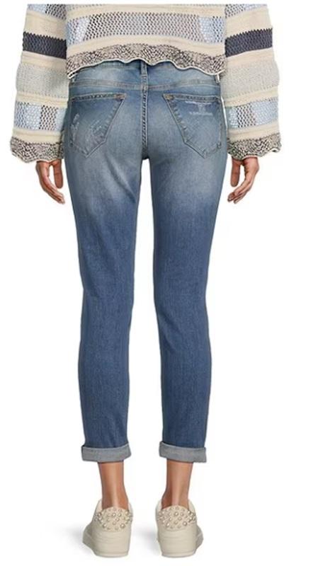 NWT Vigoss 20W Thompson Tomboy Leg Distressed Jeans 123768
