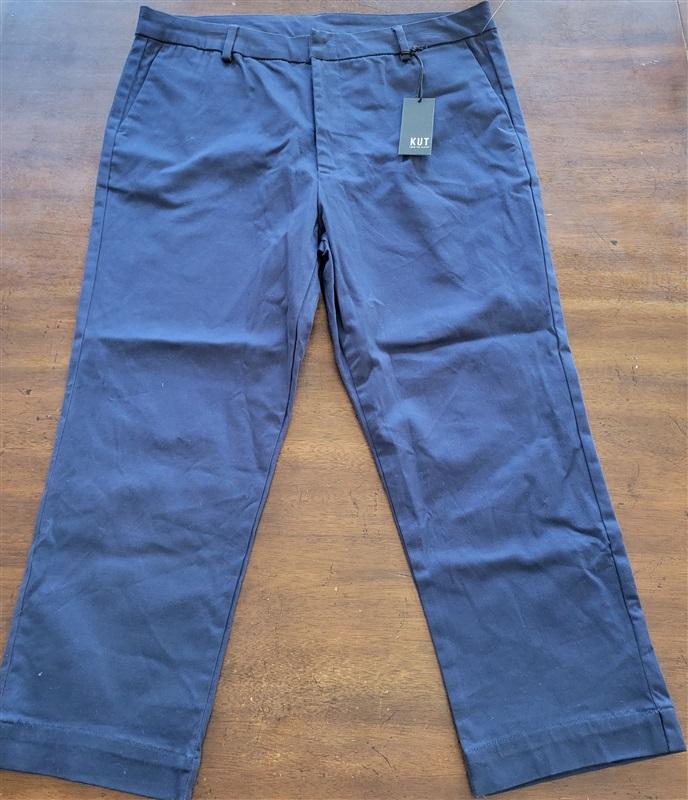 NWT KUT From Kloth 12 Cropped Trouser Pants Navy 123774