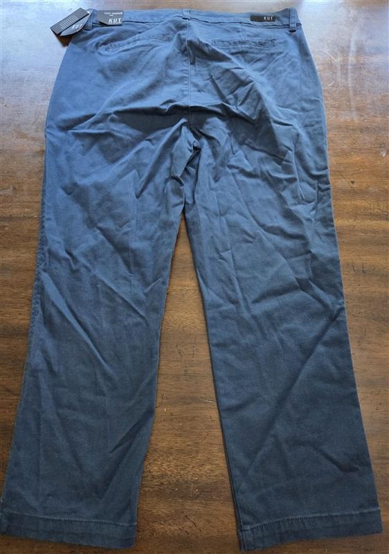 NWT KUT From Kloth 12 Cropped Trouser Pants Navy 123774