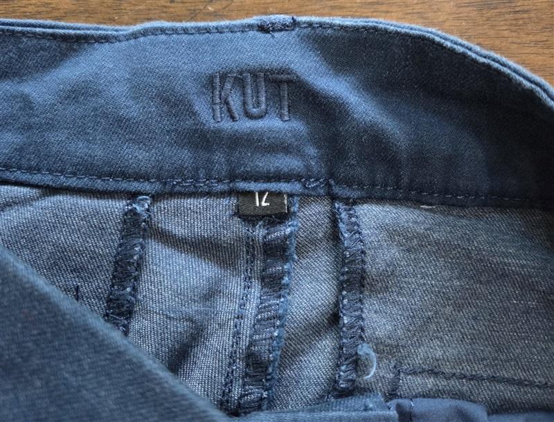 NWT KUT From Kloth 12 Cropped Trouser Pants Navy 123774