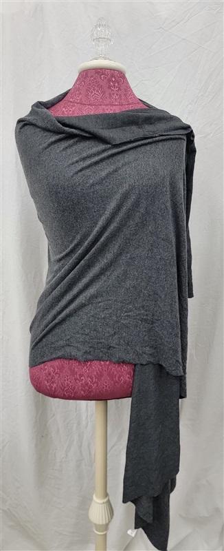 NWOT Michael Stars Knit Scarf 86x30 Gray Reversible Stretch Wrap 123854