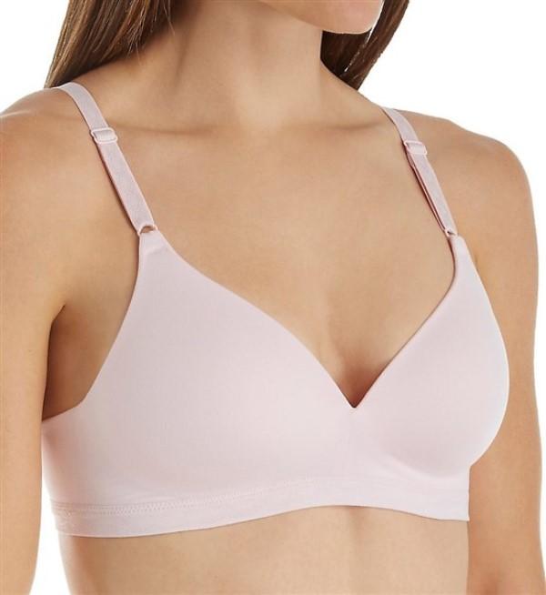 NWOT Warners 40C Cloud 9 Full-Coverage Wire-Free Contour Bra 1269 Pink 123950