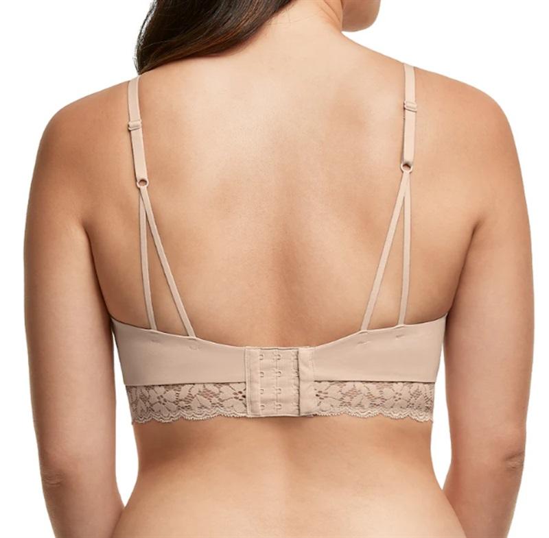NWPt Maidenform 38D COMFORT CONVERTIBLE WIRELESS LACE BRALETTE 1190 Beige 123960