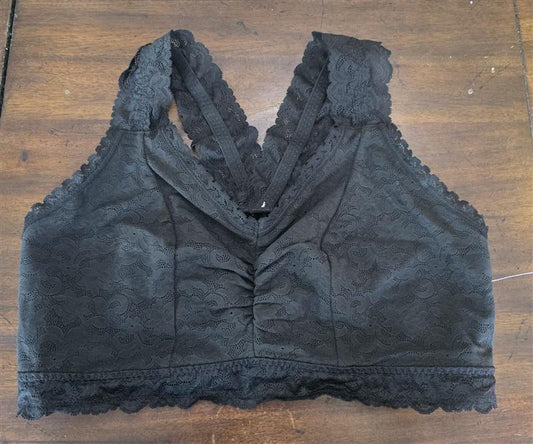 NWOTD Cacique 14/16 Stretch Lace Bralette Black 123969