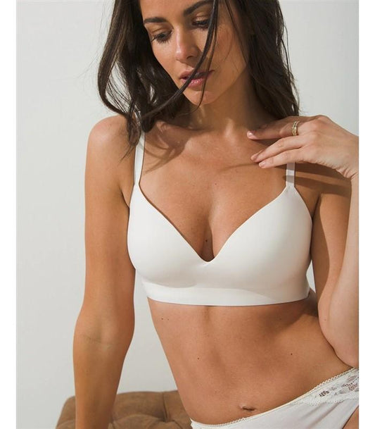 NWTD Soma 36B Enbliss Wireless Bra Deep V Ivory 123977