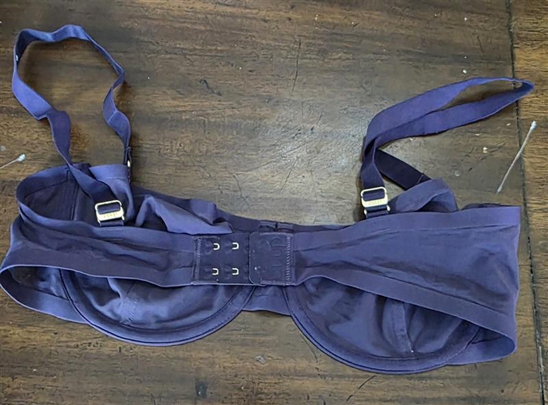 NWOT CUUP 36D The Balconette Mesh Purple Sheer Underwire Bra 124001