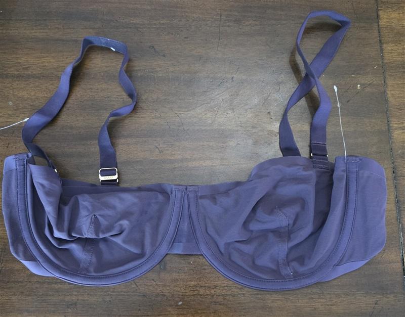 NWOT CUUP 36D The Balconette Mesh Purple Sheer Underwire Bra 124001