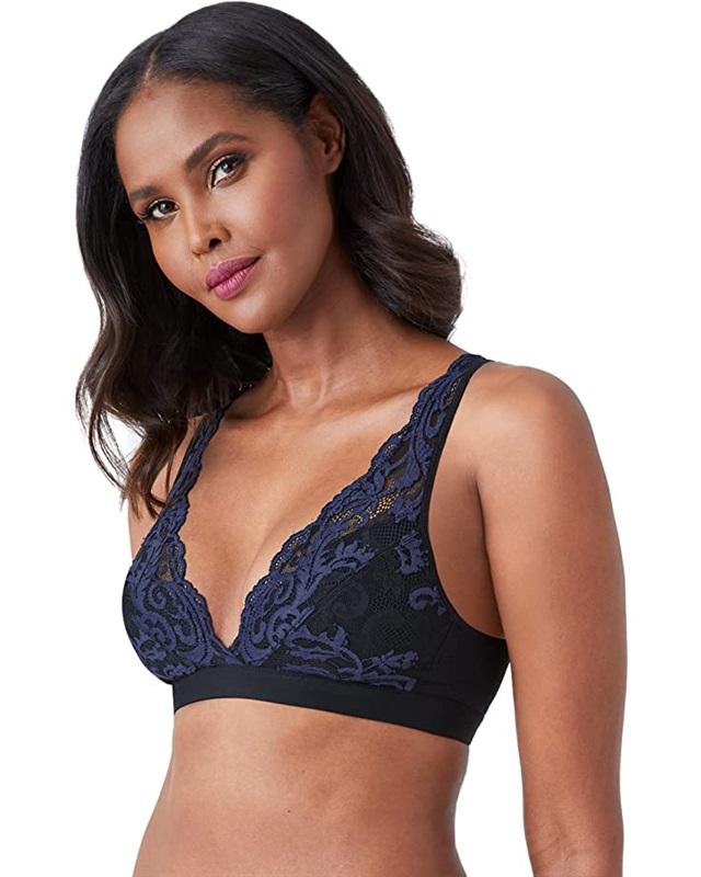 NWT Wacoal S Instant Icon Bralette 810322 Black 124010