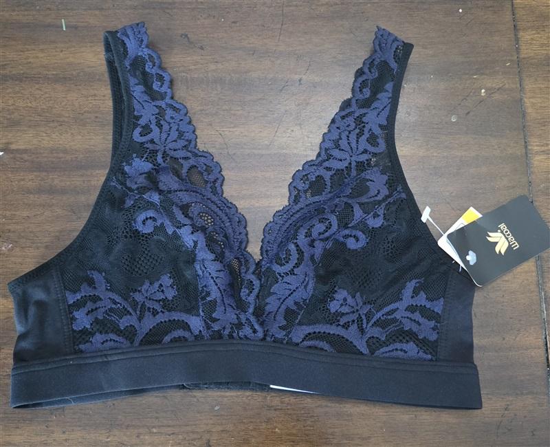 NWT Wacoal S Instant Icon Bralette 810322 Black 124010