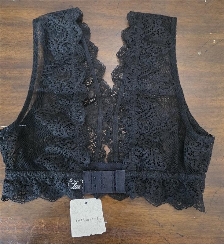 NWT Intimately Free People Only Hearts S SO FINE Lace Bralette Black 124013