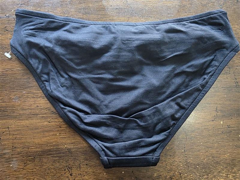 NWT Robin Piccone M Lily Twisted Bikini Bottom Blue 124064