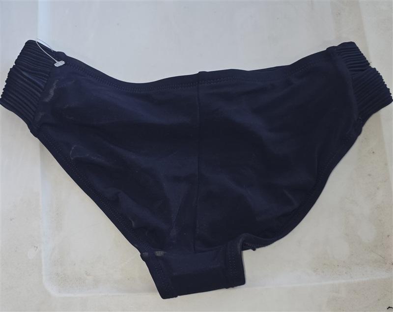 NWT Robin Piccone M Lily Twisted Bikini Bottom Blue 124064