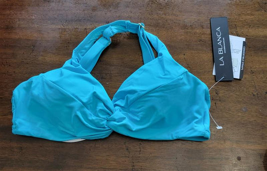 NWT La Blanca 14 Twist Underwire Bandeau Bikini Swim Top 124079