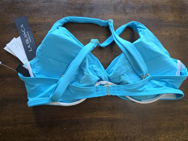 NWT La Blanca 14 Twist Underwire Bandeau Bikini Swim Top 124079