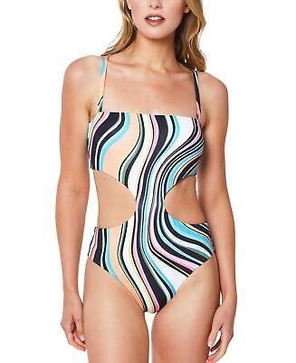 NWT Sanctuary XL Swirl Monokini 1pc Stripe Swimsuit 124102