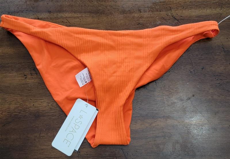 NWOTD L*Space M Camacho Classic Bikini Swim Bottom POP Orange 124110