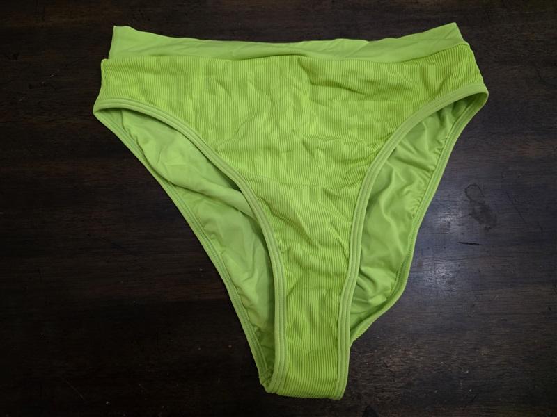 NWT L*Space L Frenchi Bitsy Cut Swim Bottom Bikini Green 124120